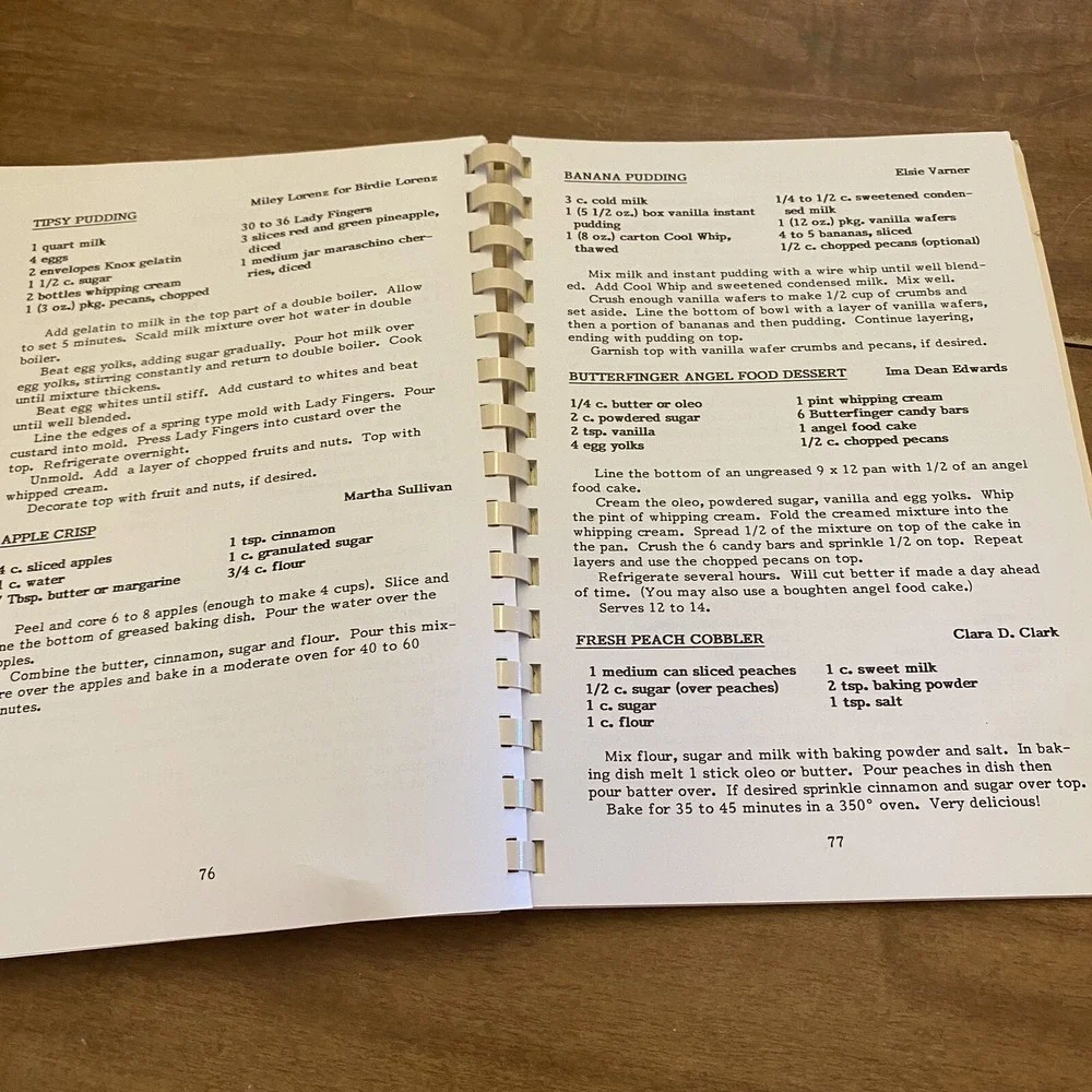 Christ United Methodist Church Cookbook Stockdale Texas 1994 Memorial Recipes